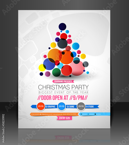Vector: Vector Christmas Flyer Magazine Cover & Poster Template Vector Christmas Flyer Magazine Cover & Poster Template