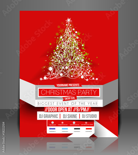Vector: Vector Christmas Flyer Magazine Cover & Poster Template Vector Christmas Flyer Magazine Cover & Poster Template