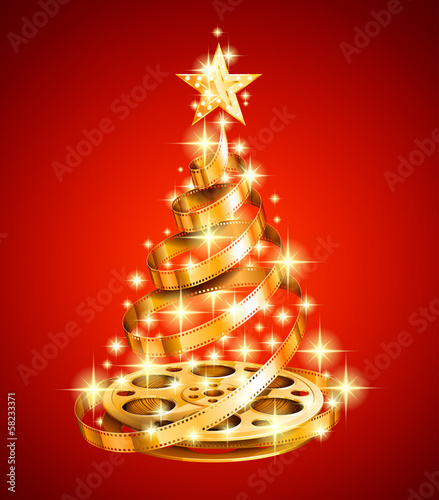 Vector: Film strip christmas tree Film strip christmas tree