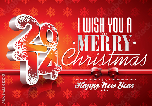 Vector: VectorVector Happy New Year 2014 red celebration background. VectorVector Happy New Year 2014 red celebration background.