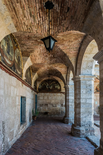 Photo: hallways inside Santa Catalina monastery Arequipa Peru hallways inside Santa Catalina monastery Arequipa Peru