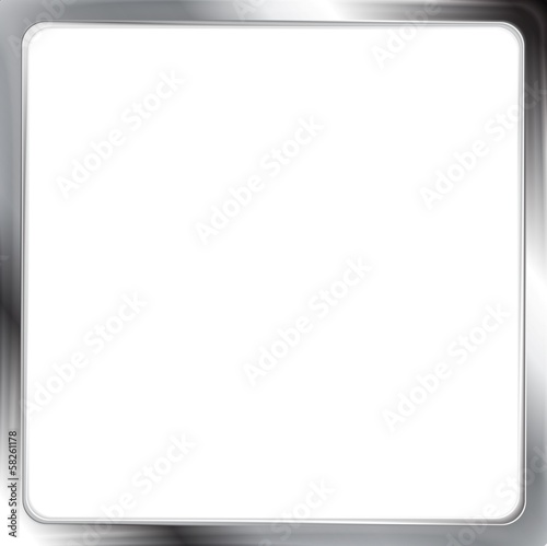 Vector: Abstract metallic silver vector frame Abstract metallic silver vector frame
