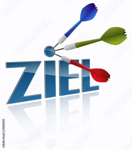 Vector: Ziel 3 Dartpfeile Erfolg Konzept - Vektor Ziel 3 Dartpfeile Erfolg Konzept - Vektor