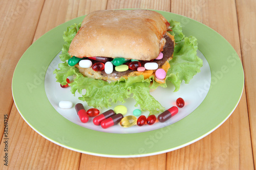 Photo: Conceptual image for nutritional care:assorted vitamins and Conceptual image for nutritional care:assorted vitamins and