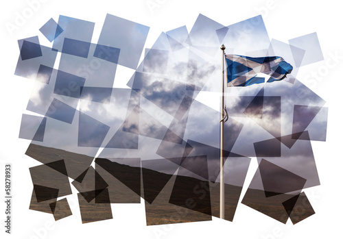 Photo: scotland flag collage scotland flag collage