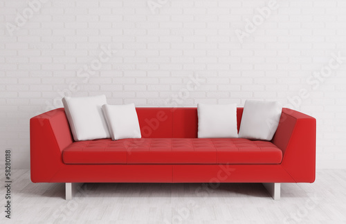 Photo: Modern interior with sofa 3d render Modern interior with sofa 3d render