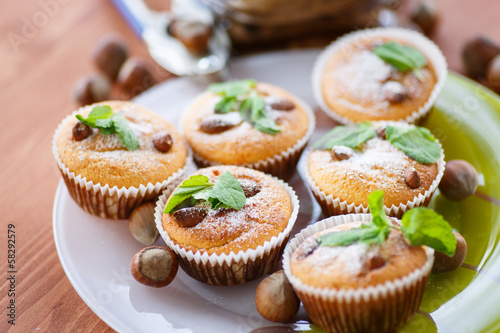 Photo: sweet curd cupcakes with hazelnuts sweet curd cupcakes with hazelnuts