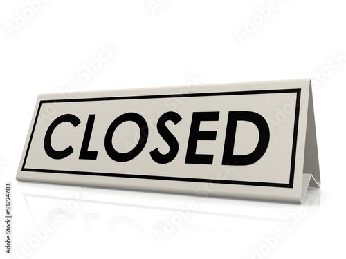 Illustration: Closed table sign Closed table sign