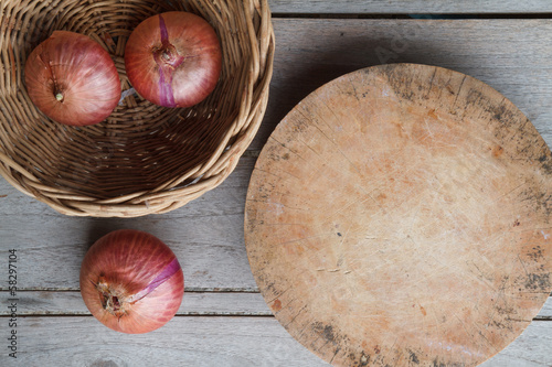 Photo: Onion in the basket Onion in the basket