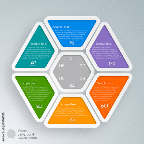 Vector: Infographics Vector Background 6-Step Process Infographics Vector Background 6-Step Process