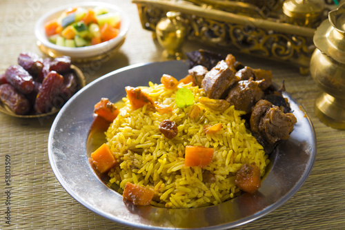 Photo: arab rice, ramadan foods in middle east usually served with tand arab rice, ramadan foods in middle east usually served with tand