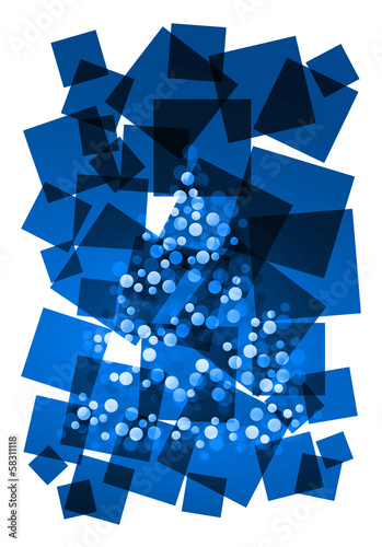 Illustration: christmas abstract blue christmas abstract blue