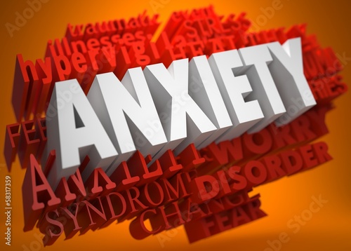 Illustration: Anxiety Concept. Anxiety Concept.