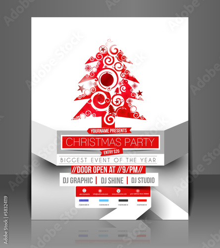 Vector: Vector Christmas Flyer Magazine Cover & Poster Template Vector Christmas Flyer Magazine Cover & Poster Template