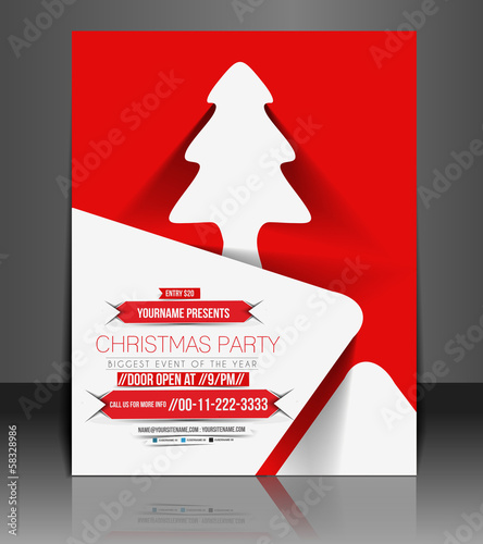 Vector: Vector Christmas Flyer Magazine Cover & Poster Template Vector Christmas Flyer Magazine Cover & Poster Template