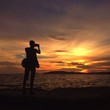 photographer in silhouette photographer in silhouette