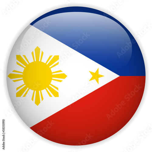 Vector: Philippines Flag Glossy Button Philippines Flag Glossy Button