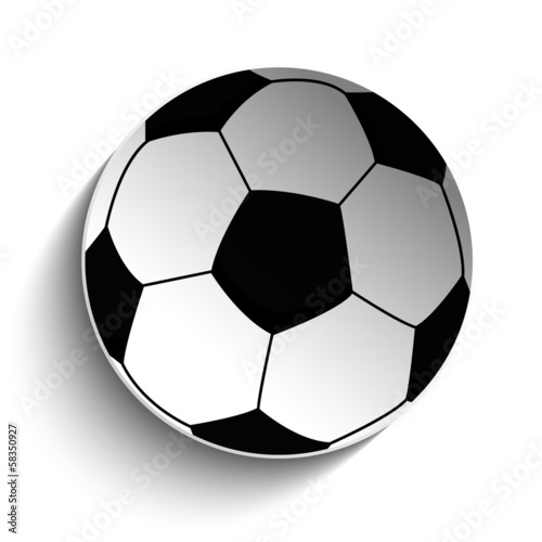 Vector: Soccer Football Ball Icon with Shadow Soccer Football Ball Icon with Shadow