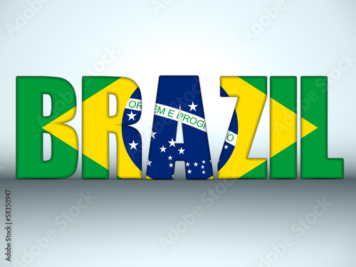 Vector: Brazil 2014 Letters with Brazilian Flag Brazil 2014 Letters with Brazilian Flag