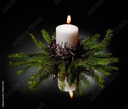 Photo: Christmas candle Christmas candle
