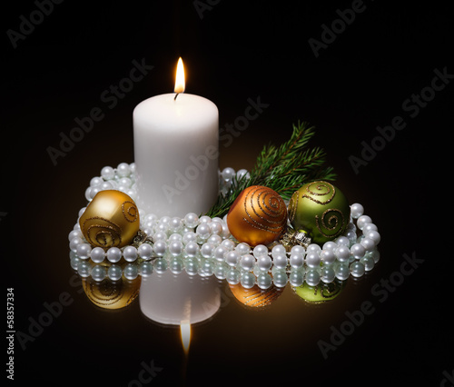 Photo: Christmas candle Christmas candle