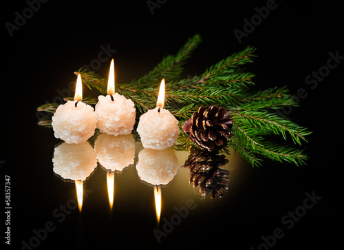 Photo: Christmas candles Christmas candles