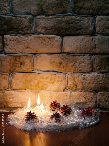 Photo: candles against a wall candles against a wall