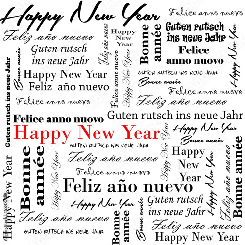 Illustration: 2014 new year words 2014 new year words