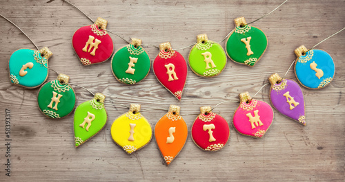Photo: Christmas bauble cookies Christmas bauble cookies