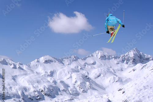 Photo: Jumping skier Jumping skier
