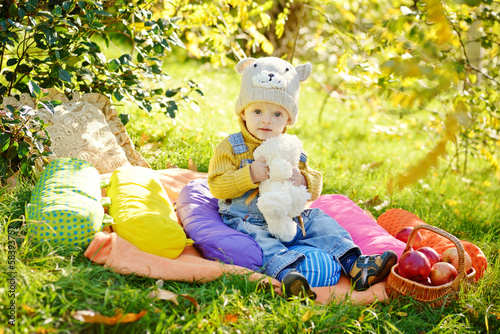 Photo: baby boy in fall baby boy in fall