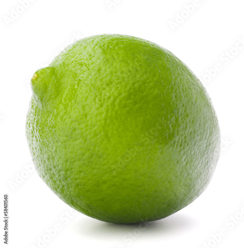 Photo: Citrus lime fruit isolated on white background cutout Citrus lime fruit isolated on white background cutout