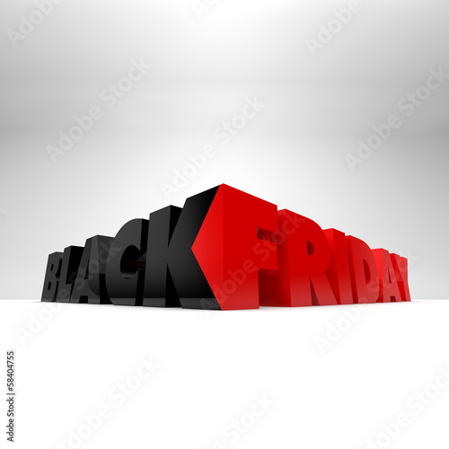 Illustration: black friday sale 3d banner black friday sale 3d banner