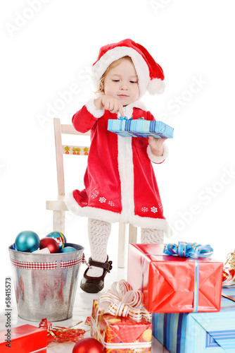 Photo: little Santa girl little Santa girl
