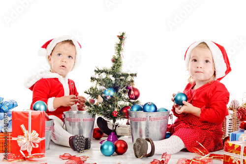 Photo: two santa helpers two santa helpers
