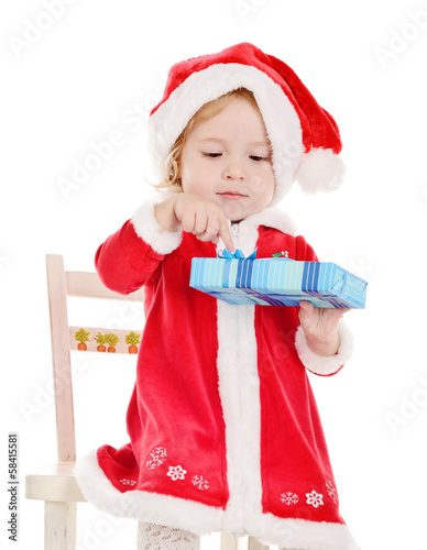 Photo: little Santa girl little Santa girl