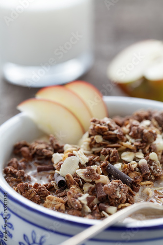 Photo: Müsli und Apfel Müsli und Apfel