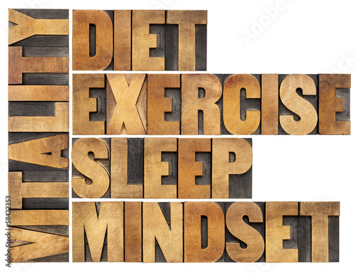 Photo: diet, sleep, exercise and mindset - vitality diet, sleep, exercise and mindset - vitality