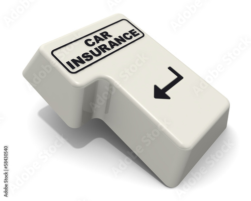 Illustration: Car insurance (Автострахование). Клавиша ввод клавиатуры Car insurance (Автострахование). Клавиша ввод клавиатуры