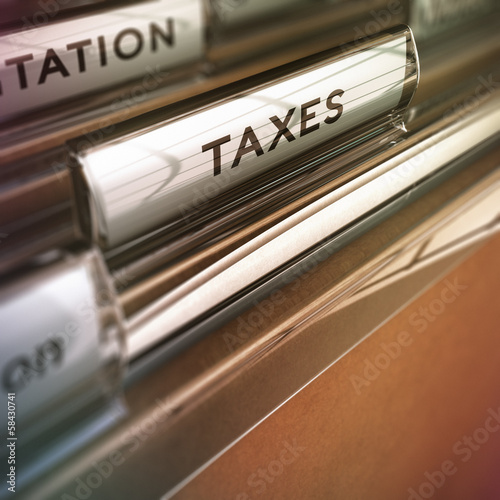 Illustration: Taxes Folder Taxes Folder