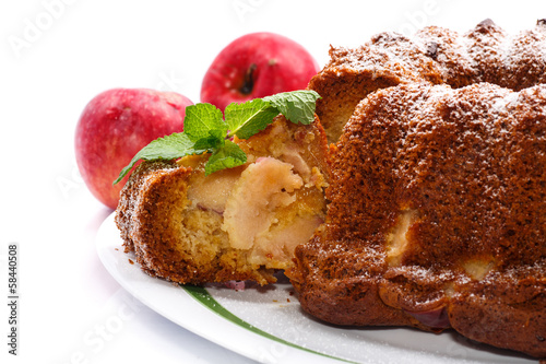 Photo: apple and honey cake apple and honey cake