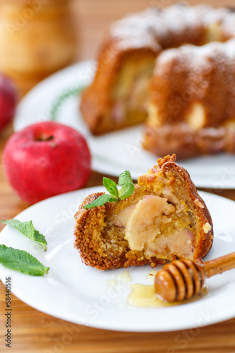 Photo: apple and honey cake apple and honey cake