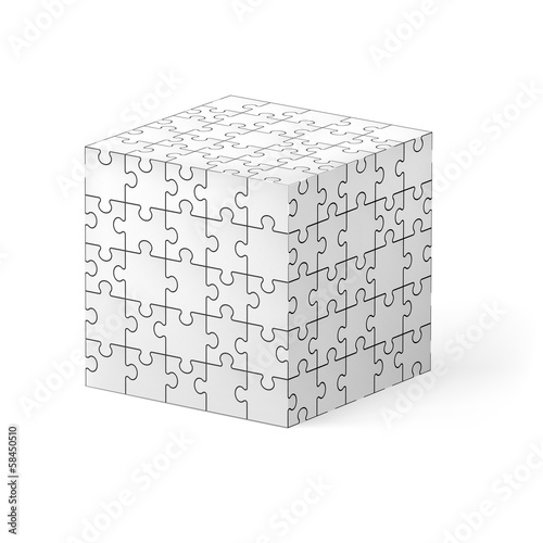 Vector: Puzzle cube. Puzzle cube.