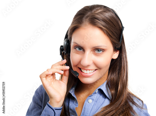 Photo: Call center operator Call center operator