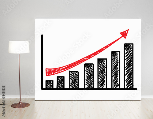 Illustration: poster with graph poster with graph