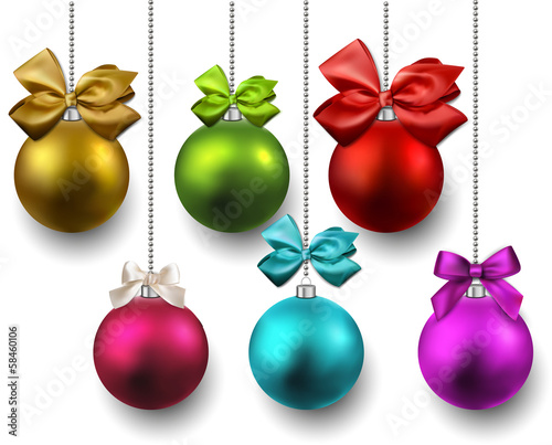 Vector: Set of realistic christmas balls. Set of realistic christmas balls.