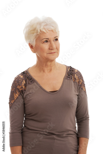 Photo: Portrait of a tidy, trim old lady. Portrait of a tidy, trim old lady.