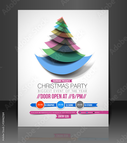 Vector: Vector Christmas Flyer Magazine Cover & Poster Template Vector Christmas Flyer Magazine Cover & Poster Template
