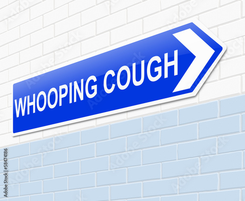 Illustration: Whooping cough concept. Whooping cough concept.