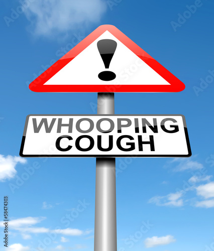 Illustration: Whooping cough concept. Whooping cough concept.